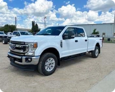 White pickup truck