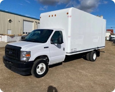 White truck sunny day