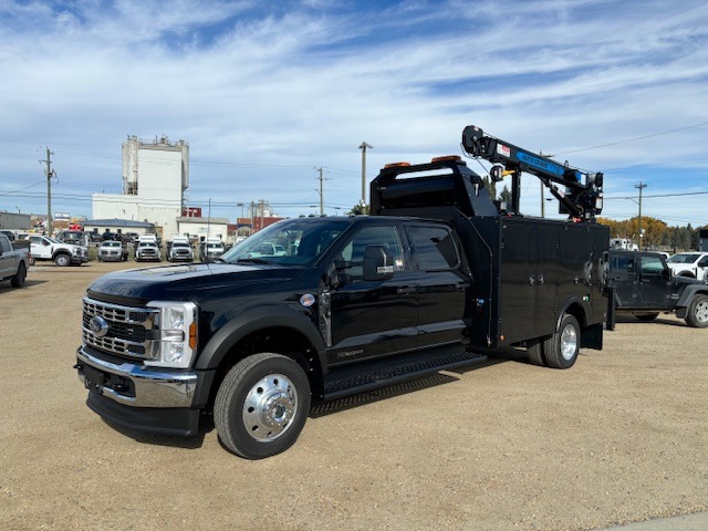 2024 Ford F 550 Crew Cab XLT 4x4 Milron 11 ft Aluminum service body Autocrane EHC6 Crane Lincoln Ranger Air 260MPX Multifunction