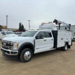 2024 Ford F 550 Crew Cab XLT 4x4 Milron Aluminum Service Body Cobra 5500RSE Crane VMac DTM70 Air Compressor