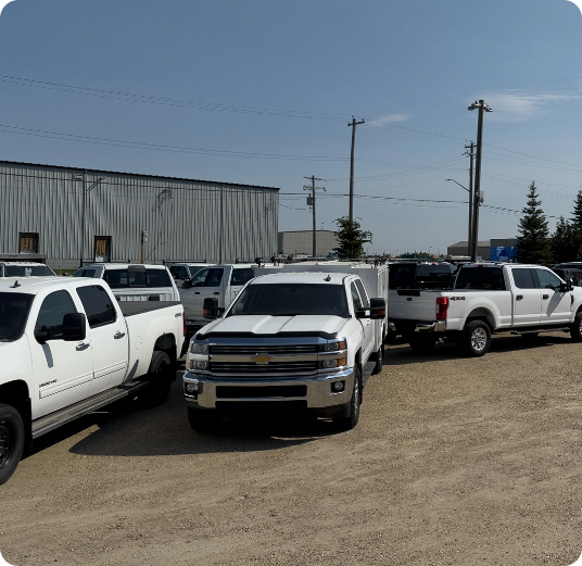 Truck in parking lot