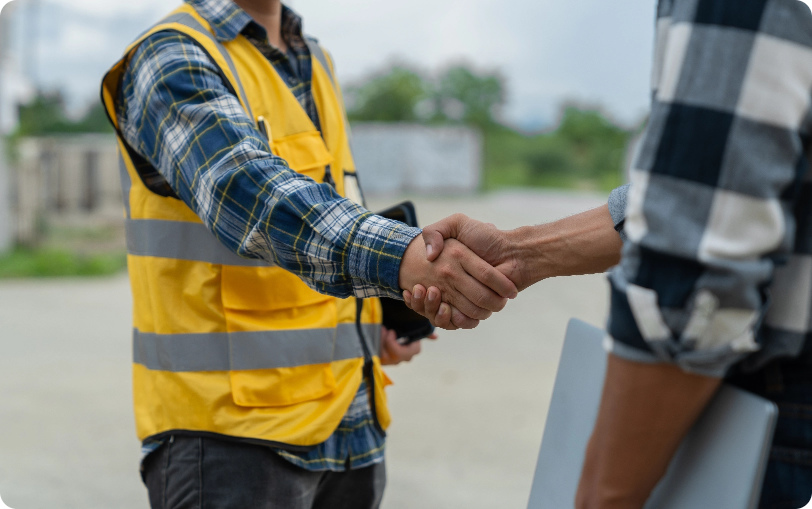 Two men shaking hands