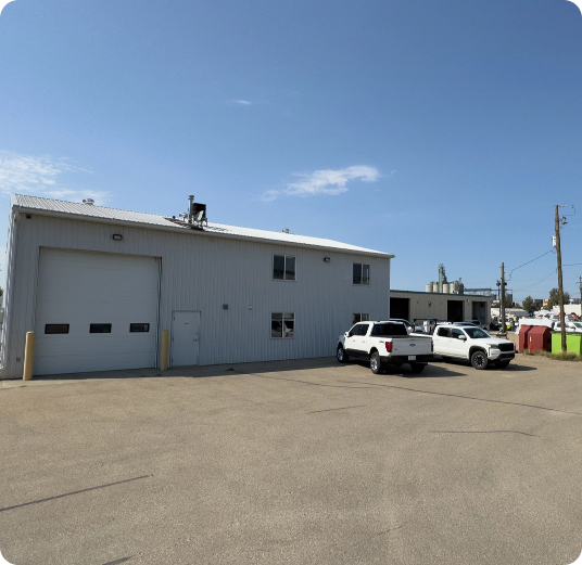 Warehouse in sunny day