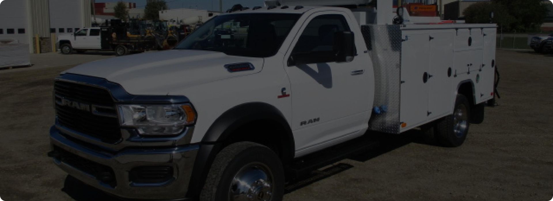 White truck in sunny day scaled