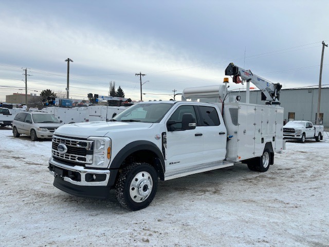 2024 Ford F550 Crew Cab XLT 4X4 Diesel Ventures 12' Service Body Cobra 6800RSE Crane Lincoln Ranger Air 260 MPX Multifunction