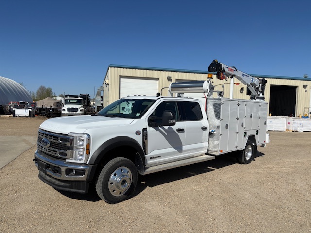 2024 Ford F550 Crew Cab XLT 4X4 Service Truck Diesel Ventures 12' Service Body Cobra 6800RSE Crane Lincoln Ranger Air 260 MPX Multifunction
