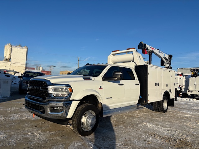 2024 Ram 5500 Crew Cab SLT 4x4 Diesel Milron 11 Series Aluminum Service Body Cobra 5500RSE Crane Lincoln Ranger Air 260 MPX