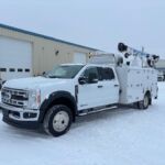 2023 ford f550 crew cab diesel dematco 11' aluminum service body autocrane hc-6 crane vmac raptair MF multifunction